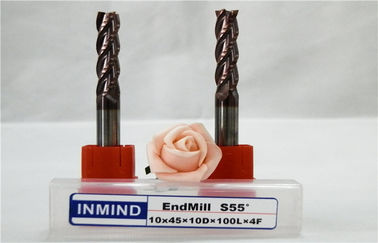 Long Reach Titanium End Mill Carbide Square Milling Cutting Tools For Tempered Steel