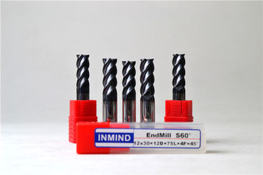 Tungsten Carbide Square End Mill Standard With 45° Helix Angle For High Speed Cutting