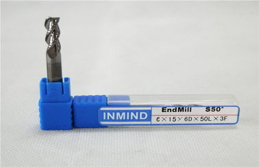 Spiral TiAlN Coated Ball Nose End Mills , Long Flute End Mills For Cutting Aluminium