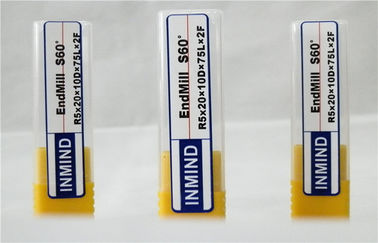 2 Flute CNC Ball Nose End Mill With Solid Carbide Rod For Steel / Stainless Steel