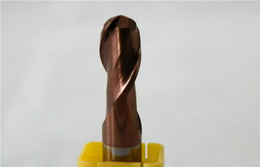2 Flute CNC Ball Nose End Mill With Solid Carbide Rod For Steel / Stainless Steel