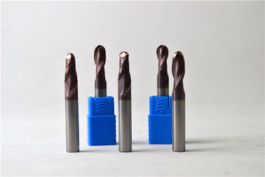 CNC Tapered Ball Nose End Mill TiAlN Coated Carbide Cutting Tools For Copper