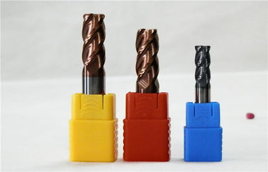 TiAlN Coated Corner Radius Bull Nose End Mill Cutter  , Standard Length , Corner Radius