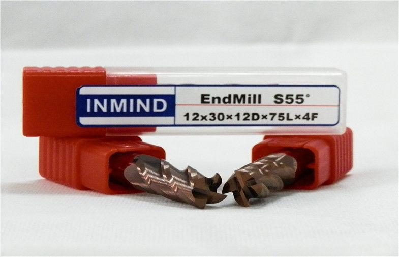 Long Reach Square End Mill With TIALN Coated , Long Shank Roughing to Finishing Milling