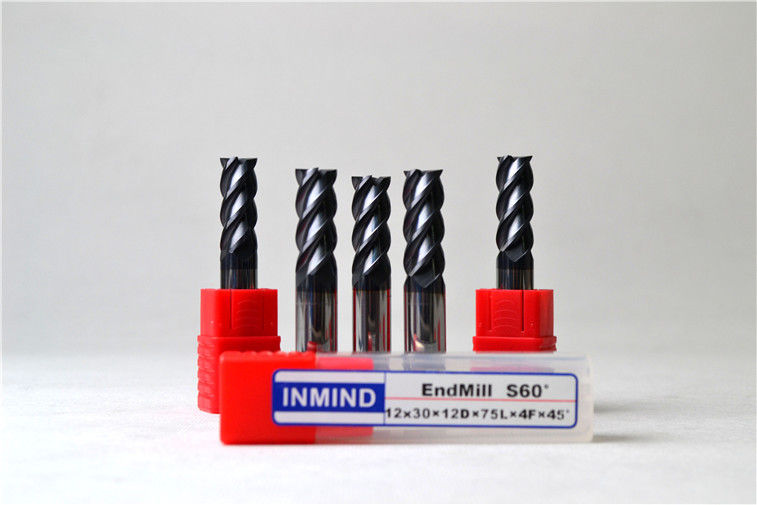 Tungsten Carbide Square End Mill Standard With 45° Helix Angle For High Speed Cutting