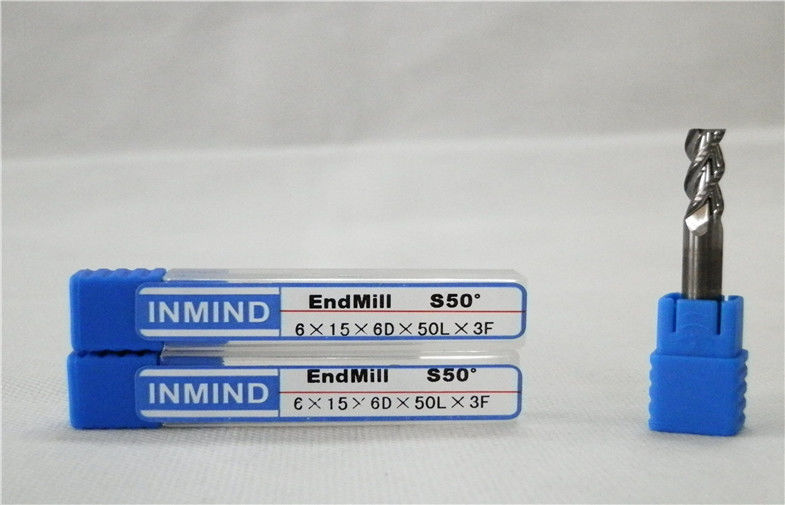 Spiral TiAlN Coated Ball Nose End Mills , Long Flute End Mills For Cutting Aluminium