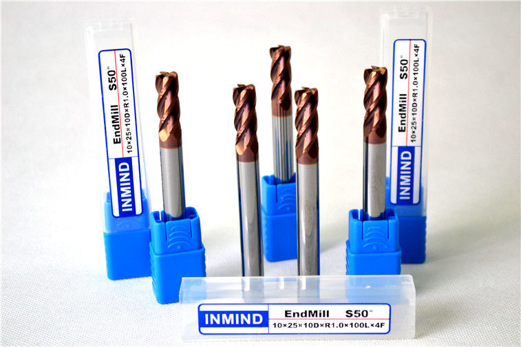 Extra Long CNC Corner Radius End Mill 4 Flute Solid Carbide Cutting Tools